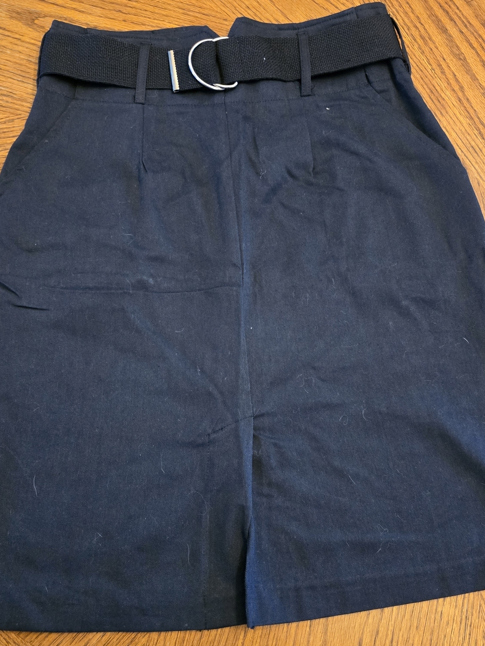 Vintage Joe Benbasset Black Belted High Waist Pencil Skirt Size 13 USA